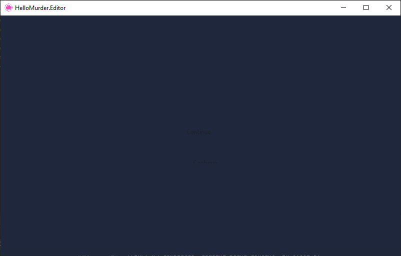 Runtime showing a blank screen