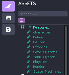 Features folder, with no Cleanup and Sounds folder