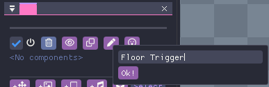 The dialog for renaming an entity